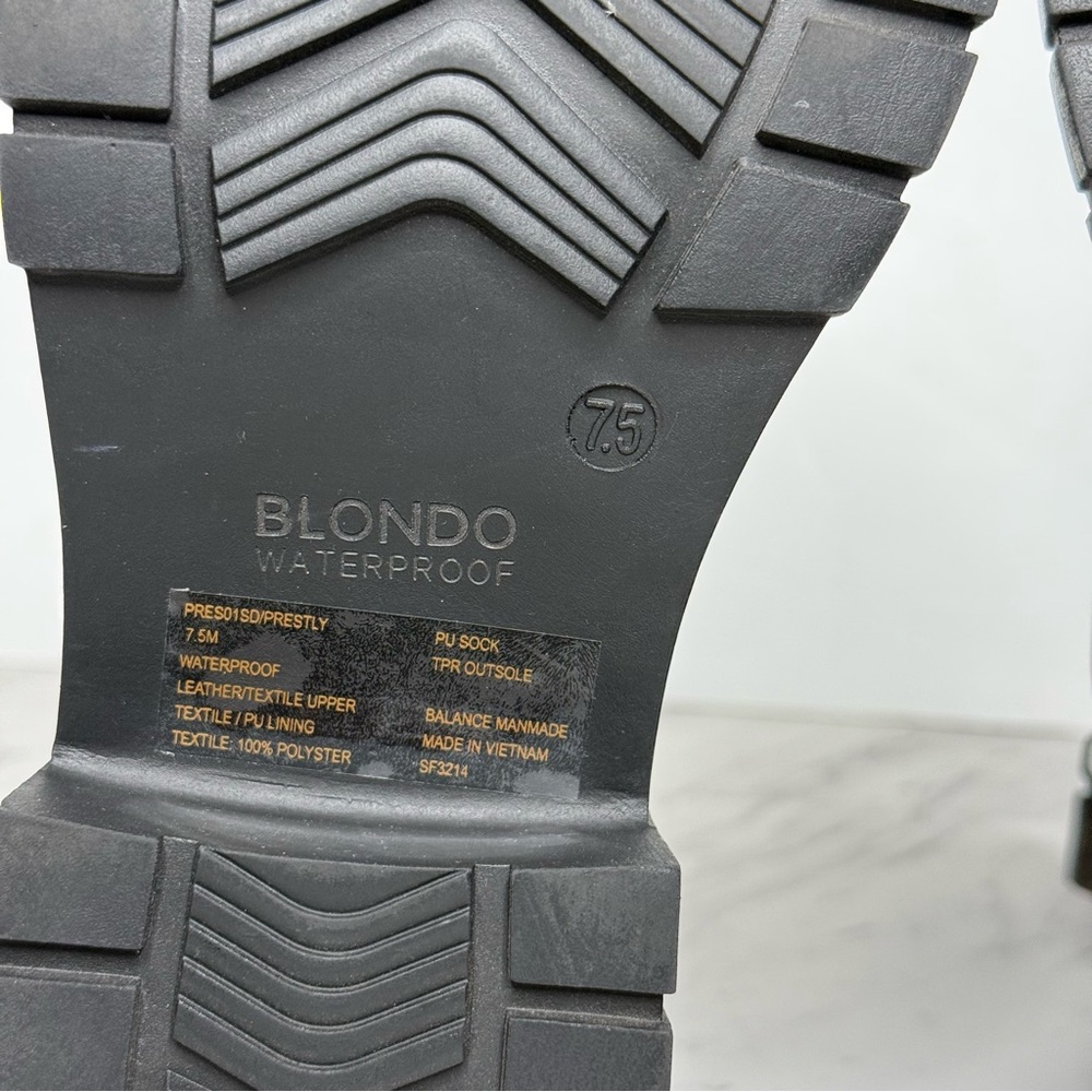 Blondo Prestly Black Leather Bootie 7 1/2 M - Picture 11 of 14